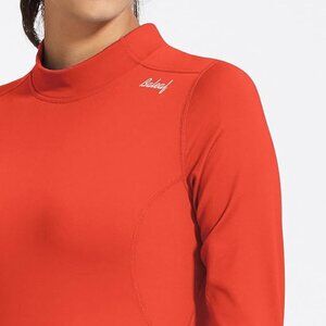 NWOT Women's BALEAF Fleece Thermal Running Long Sleeve Top Sz Small Coral Orange